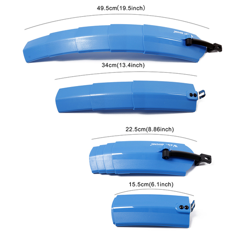 Garde-boue pliant télescopique avec feu arrière dégagement rapide garde-boue avant arrière vtt pièces de cyclisme garde-boue de vélo ► Photo 1/2