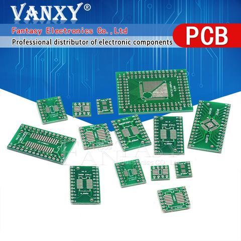 PCB Board SMD Turn To DIP SOP MSOP SSOP tsop SOT23 SOP8 SOP14 SOP16 SOP-8 10 SOP-14 SOP-16 SOP-20 24 SOP-28 SMT To DIP 10 pièces ► Photo 1/3