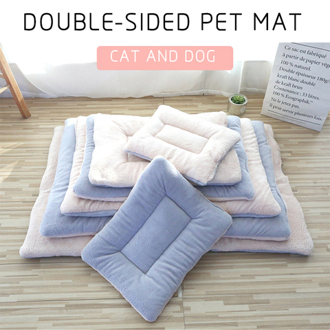 Tapis en flanelle doux pour chien, couverture lavable pour animaux de compagnie, lits de couchage chauds, coussin de canapé pour petits et moyens chiens chats, accessoires pour animaux de compagnie ► Photo 1/6