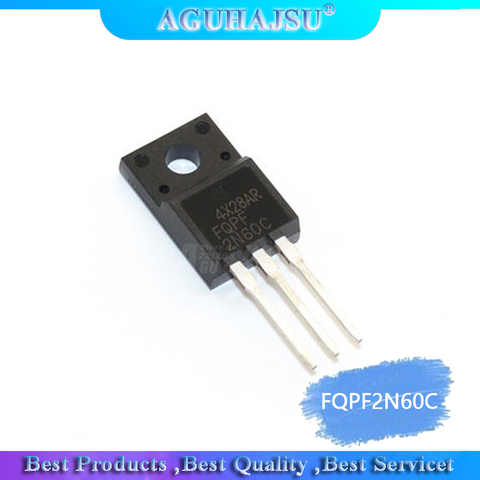 10 pièces FQPF2N60C 2N60C 2N60 600V 2A MOSFET à Canal N transistor TO-220F nouveau original ► Photo 1/1