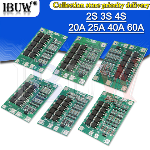 3S 4S 20A 40A 60A Améliorent L'équilibre Li-ion Chargeur de Batterie Au Lithium de Panneau de Protection 18650 BMS Moteur De Forage 11.1V 12.6V/14.8V 16.8V ► Photo 1/6