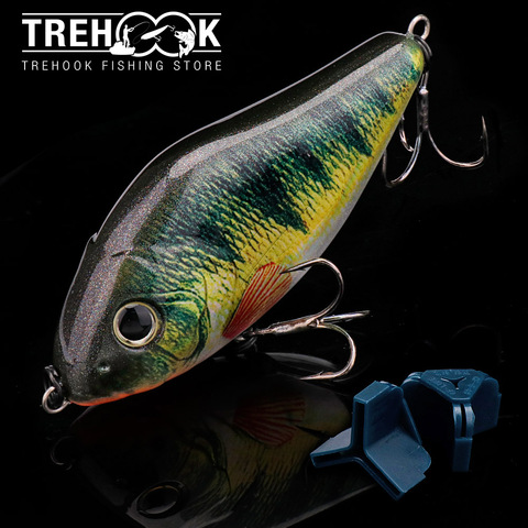 TREHOOK 8cm 24g tueur pour brochet coulant Wobblers leurre de pêche hochets Jerkbait dur appât artificiel avec des crochets de qualité Pesca ► Photo 1/6