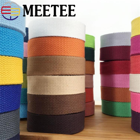 Meetee – ruban en coton, largeur 2.5cm, épaisseur 2mm, pour sacs, sangle, ceinture, couture de vêtements, accessoires artisanaux, bricolage ► Photo 1/6