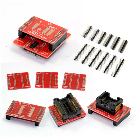 Kit d'adaptateurs originaux pour MiniPro TL866II Plus programmateur universel, Kit d'adaptateurs pour MiniPro TSOP32 TSOP40 TSOP48 SOP44 SOP56 ► Photo 1/6
