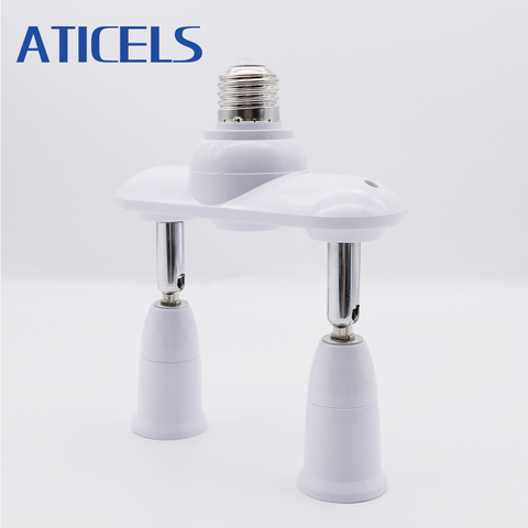 1 à 2/3/4/5 E27 à E27 douille répartiteur pied de lampe convertisseurs réglables support pour E27 LED ampoule 95-240V ► Photo 1/6