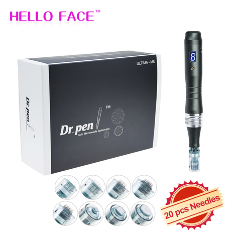 Original Dr stylo M8 avec 22 pièces cartouches professionnel Derma stylo sans fil Microneedle usage domestique Machine de beauté Kit de soins du visage ► Photo 1/6