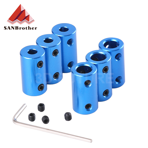 1pc D14L25 alliage d'aluminium accouplement alésage 3*5mm 4*6mm 5*8mm 3D imprimer partie bleu Flexible arbre coupleur vis partie moteur pas à pas ► Photo 1/5