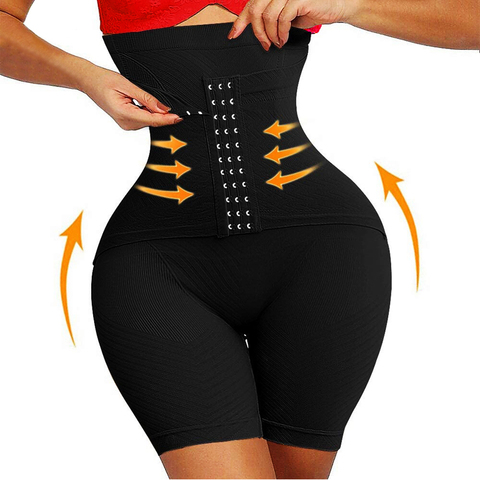 Twinso 5XL Push Up bout à bout mince corps Shaper ferme ventre contrôle culotte avec crochets Shapewear taille haute formateur cuisse plus mince ► Photo 1/6