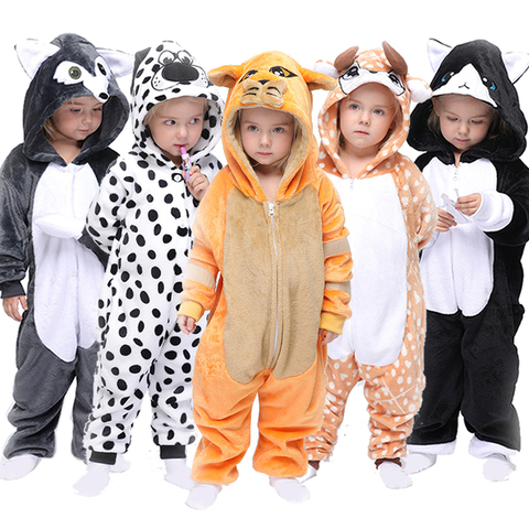 Kigurumi – combinaison pyjama licorne pour enfants, couverture de nuit, Costume d'hiver pour bébés garçons et filles ► Photo 1/6