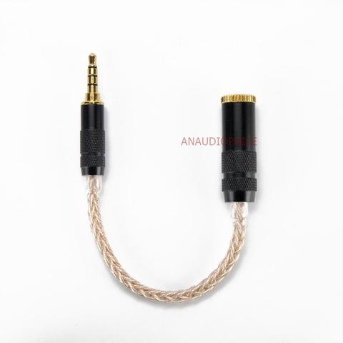 Adaptateur de câble équilibré 3.5mm à 4.4mm mâle à 3.5mm femelle pour lecteur SONY 4.4 NW-WM1Z NW-WM1A PHA-2A TA-ZH1ES ► Photo 1/6