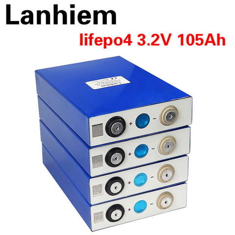 Lot de 4 batteries lithium lifepo4, 3.2v, 3.2 ah, V, ah, 12V, 24V, 48V, pour véhicule, stockage d'énergie solaire, bateau de secours ► Photo 1/6