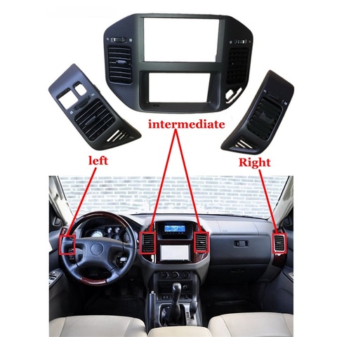 Sortie de ventilation de climatiseur de tableau de bord de voiture, pour Mitsubishi Pajero V73 V75 V77 ► Photo 1/4