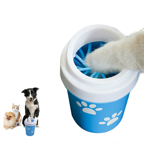 Nettoyeur de pattes d'animaux domestiques, coupelle pour petits et grands chiens, lave-pieds pour animaux de compagnie, Portable nettoyage des pattes sales, en Silicone souple ► Photo 1/6