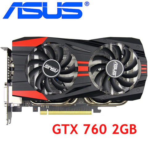 ASUS – carte graphique nVIDIA Geforce GTX760, 2 go GDDR5, 760 bits, VGA d'occasion, plus puissante que la carte GTX 750 TI ► Photo 1/4