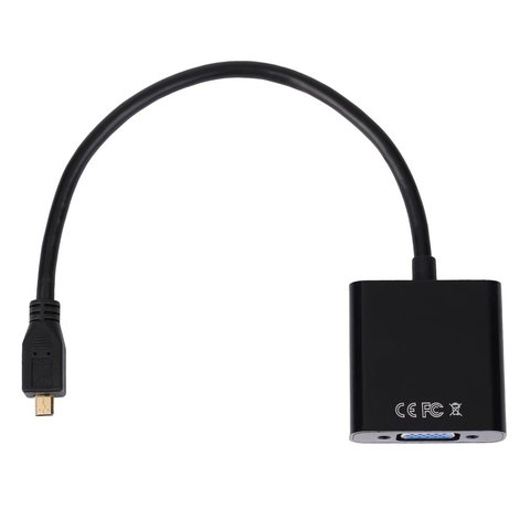 2022 nouveau 1080P Micro HDMI-compatible à VGA femelle câble vidéo convertisseur adaptateur pour PC portable noir numérique chaud nouveau ► Photo 1/6