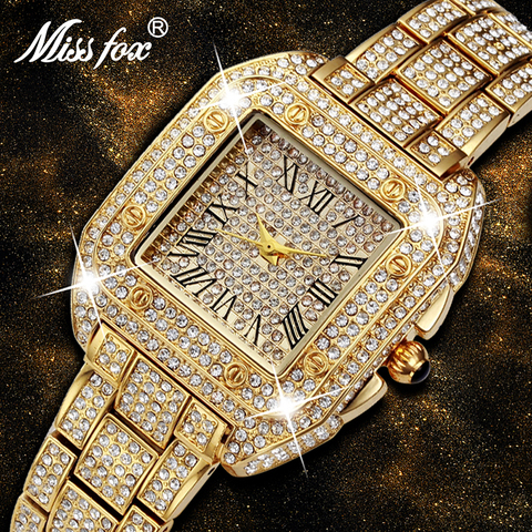 MISSFOX-montre-bracelet pour femmes, montre Quartz, de marque, carré, réservoir étanche, tendance 2022 ► Photo 1/5