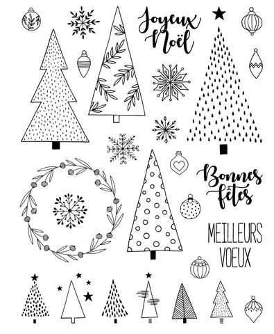 Sceau Transparent arbre de noël pour bricolage, scrapbooking/fabrication de cartes c575 ► Photo 1/1