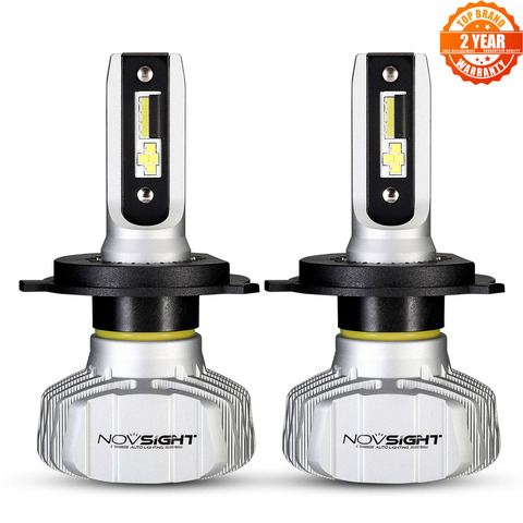 NOVSIGHT-phare de motos, feux LED, feux antibrouillard, pour voiture, phare Led H7 H4, 10 000lm, 6500K, 12V, 24V ► Photo 1/6