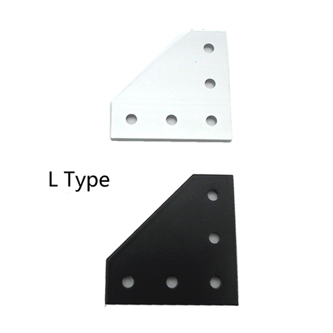 Panneau de jonction 2022 / 3030 avec 5 trous type L T, 90 degrés, connexion de support d'angle de plaque pour profil en aluminium ► Photo 1/5