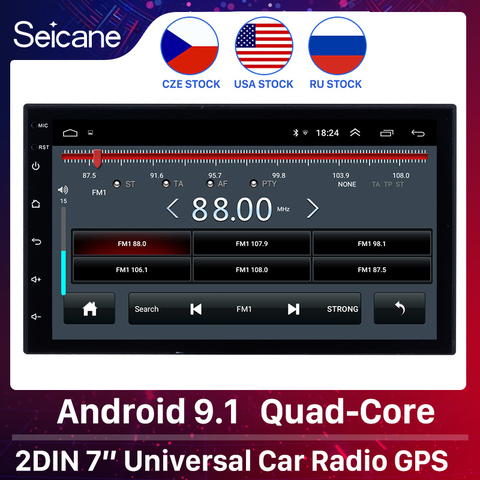 Seicane Android 10 7 pouces Double Din universel autoradio GPS lecteur d'unité multimédia pour TOYOTA Nissan Kia RAV4 Honda VW Hyundai ► Photo 1/6
