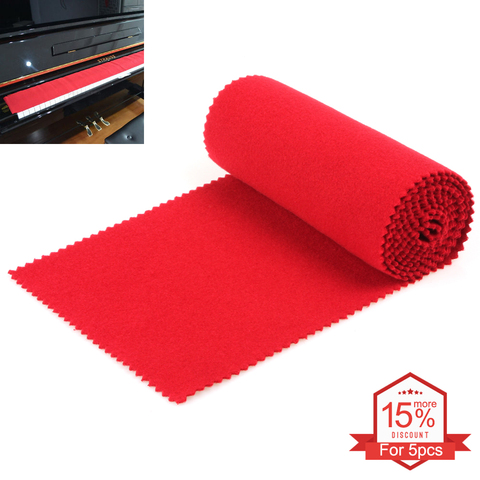 Couvercle anti-poussière de clavier de Piano de coton de Nylon doux rouge pour tous les accessoires de couverture de clavier de Piano de Piano de 88 touches ou de clavier mou ► Photo 1/6