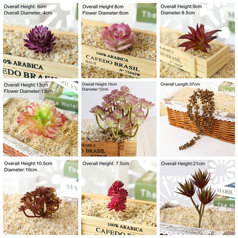 Maison jardin décoration plantes artificielles violet succulentes bonsaï fleur Arrangement accessoires faux plantes Planta artificielle ► Photo 1/6