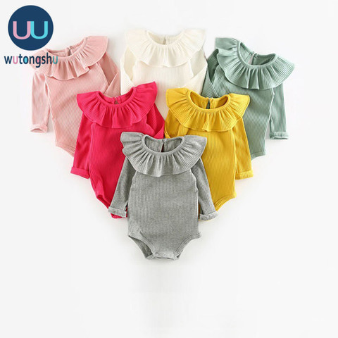 Mignon Bébé Fille Vêtements D'été Nouveau-Né Bébé Vêtements Pour Filles À Manches Longues Enfants Garçons Combinaison Tricot Bébé Barboteuse Filles Printemps ► Photo 1/6