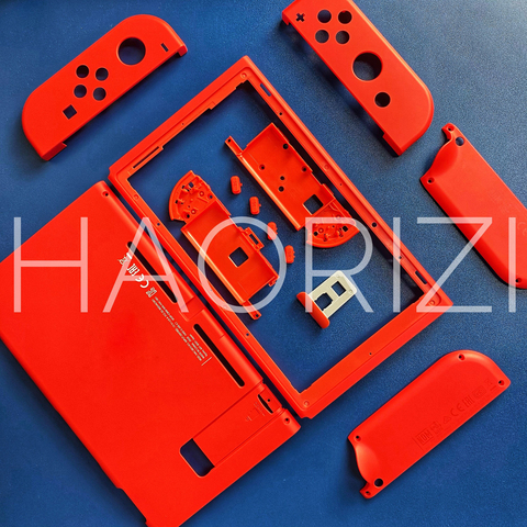 Coque de remplacement pour nintendo Switch, rouge, pour cadre avant et central, Joy-Con Joycon boîtier de contrôles ► Photo 1/5