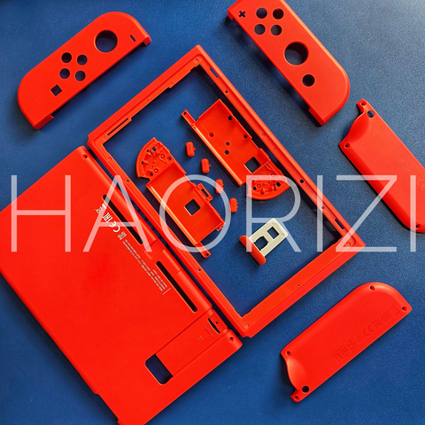 Coque de remplacement pour nintendo Switch, rouge, pour cadre avant et central, Joy-Con Joycon boîtier de contrôles ► Photo 1/5