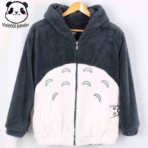 Totoro cosplay pull Kawaii sweat à capuche mon voisin manteau polaire pardessus avec oreilles Harajuku mignon vestes cadeaux de noël ► Photo 1/6