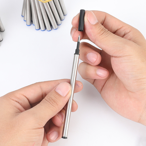 Recharges en métal pour stylo à bille, 0.5mm, 5 pièces/lot, pour stylo à bille professionnel, longueur 11cm, papeterie fournitures scolaires et de bureau ► Photo 1/3