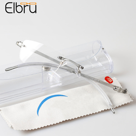 Elbru – lunettes chics pour myopie, ultralégères, TR90, sans cadre, en résine, pour Prescription, avec dioptrie-1.0 à-4.0 ► Photo 1/6