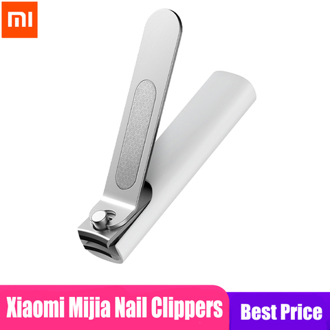 100% Xiaomi Mijia coupe-ongles en acier inoxydable avec anti-éclaboussures couverture tondeuse pédicure soins coupe-ongles fichier professionnel ► Photo 1/6