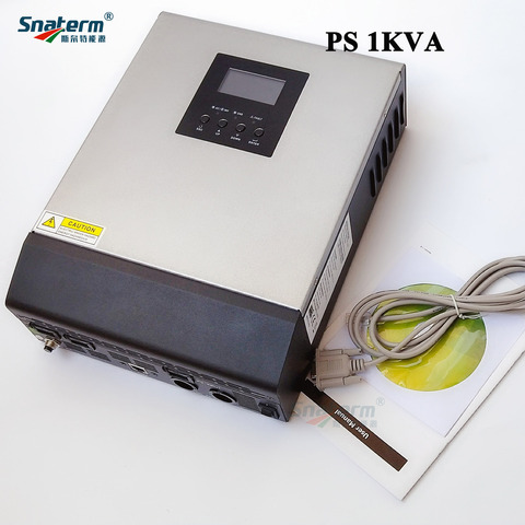 Onduleur solaire hybride à onde sinusoïdale Pure 1kva 12V DC 220V/230V/240V ac 50hz PWM 50a intégré, contrôleur de Charge solaire ► Photo 1/6