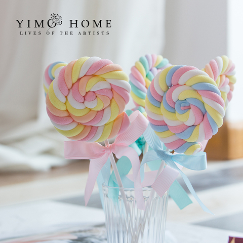 Simulation de sucette guimmallow | Faux bonbons, accessoires de photographie pour enfants, table de dessert, décor de scène de chambre à coucher ► Photo 1/6