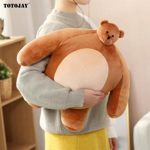 Peluche petite tête ours en peluche jouet peluche petite tête grand muscle corps paresseux Panda petit ami câlin oreiller chaise coussin cadeau d'anniversaire ► Photo 1/6