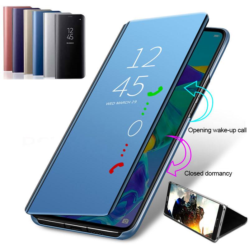 Miroir Étui À Rabat Pour Samsung Galaxy A10 A30 A40 A50 A70 A80 M20 M30 J4 Plus J6 2022 S7 bord S8 S9 Plus S10 Note 10 Pro 8 9 Couverture ► Photo 1/6