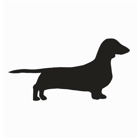 Dachshund – autocollant de voiture en vinyle, 4 tailles et 20 couleurs disponibles, autocollant de pare-choc de fenêtre, décor mural pour ordinateur portable ► Photo 1/2