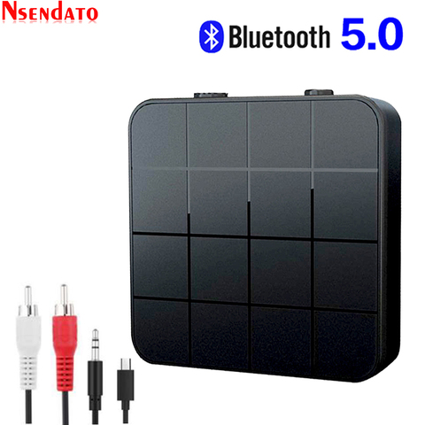 Bluetooth 5.0 Audio musique émetteur récepteur 2 en 1 3.5mm AUX jack RCA stéréo musique sans fil Audio adaptateur pour voiture TV haut-parleur ► Photo 1/6