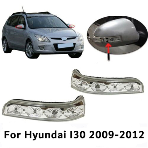 Rétroviseurs latéraux LED gauche et droite pour Hyundai I30 2009 – 2012, clignotant, indicateur de recul ► Photo 1/6