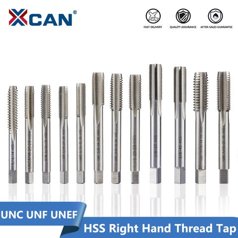 XCAN perceuse à main droite XCAN perceuse à main droite 1 pièce, 5/16 3/8 7/16 1/2 5/8 UNF UNEF UNEF HSS Machine Plug robinet, flûte droite ► Photo 1/4