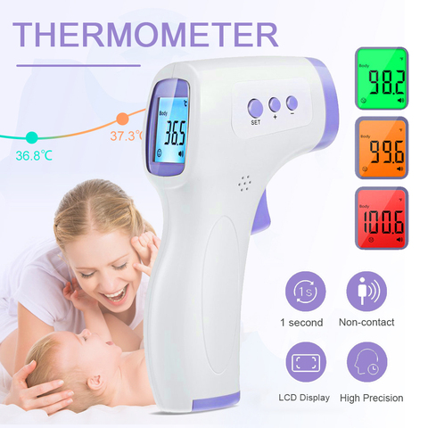 Thermomètre infrarouge front corps sans contact bébé adultes extérieur fièvre 