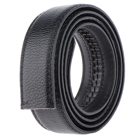 Ceinture de rechange à cliquet automatique pour hommes, sans boucle, sangle de corps, ceinture de bonne qualité, noire ► Photo 1/6