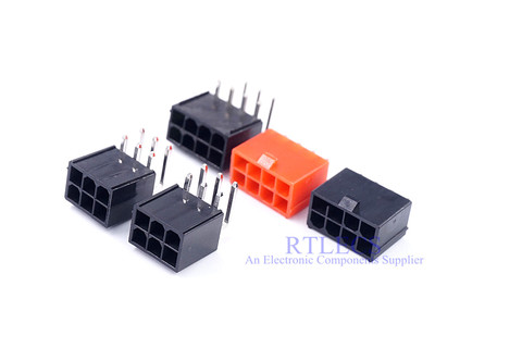 Connecteur d'alimentation pour carte graphique PCIe, 5 pièces, 4.2mm 6 8 broches PCB mâle trous traversants pour carte graphique PCIe ► Photo 1/6