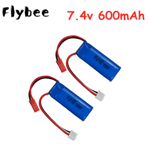 Batterie Lipo 7.4V 600mAh 20C pour WLtoys K969 K979 K989 K999 P929 P939 RC pièces de voiture 2S 7.4v 601844 batterie pour WLtoys K969 ► Photo 1/1