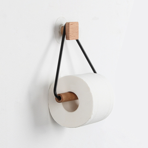 Distributeur de serviettes en papier hygiénique en bois porte-rouleau papier modèles, support de rangement ménager en papier, pour salle de bains, pour Contact ► Photo 1/6