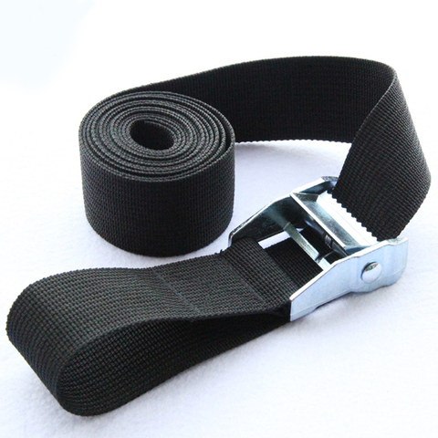 6M * 25mm noir sangle d'arrimage forte ceinture à cliquet sac à bagages Cargo arrimage avec boucle en métal ► Photo 1/6