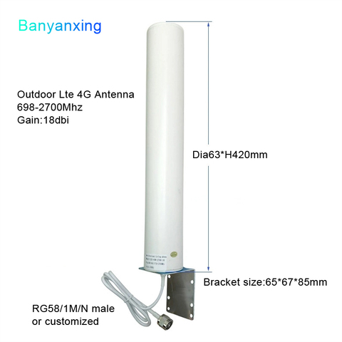 Antenne Wifi 4G Lte Omni 18dBi 698-2700Mhz N mâle pour la Communication, 1 pièces ► Photo 1/6