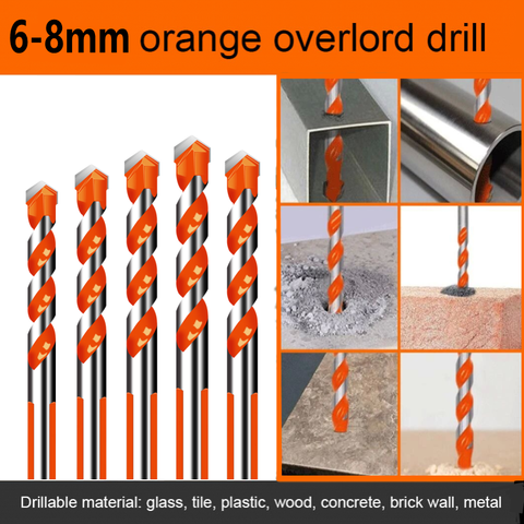 6-8mm Hreaded Triangle en acier tungstène mur tuile béton foret ménage marbre Overlord perceuse main perceuse électrique ► Photo 1/6