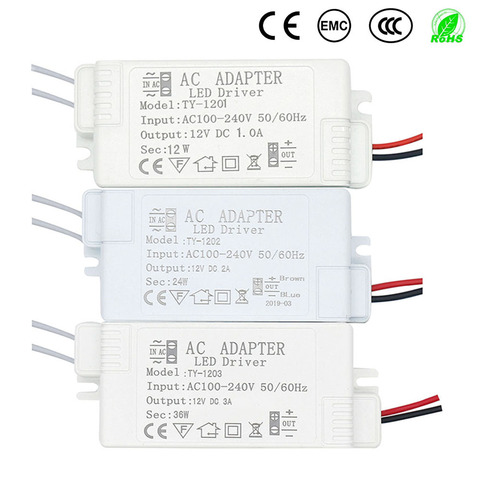 Alimentation LED du conducteur 12v 5A alimentation LED pour LED s AC220 à 12V 1A 2A 3A transformateurs d'éclairage de contrôle d'alimentation pour bande de lumière LED ► Photo 1/5